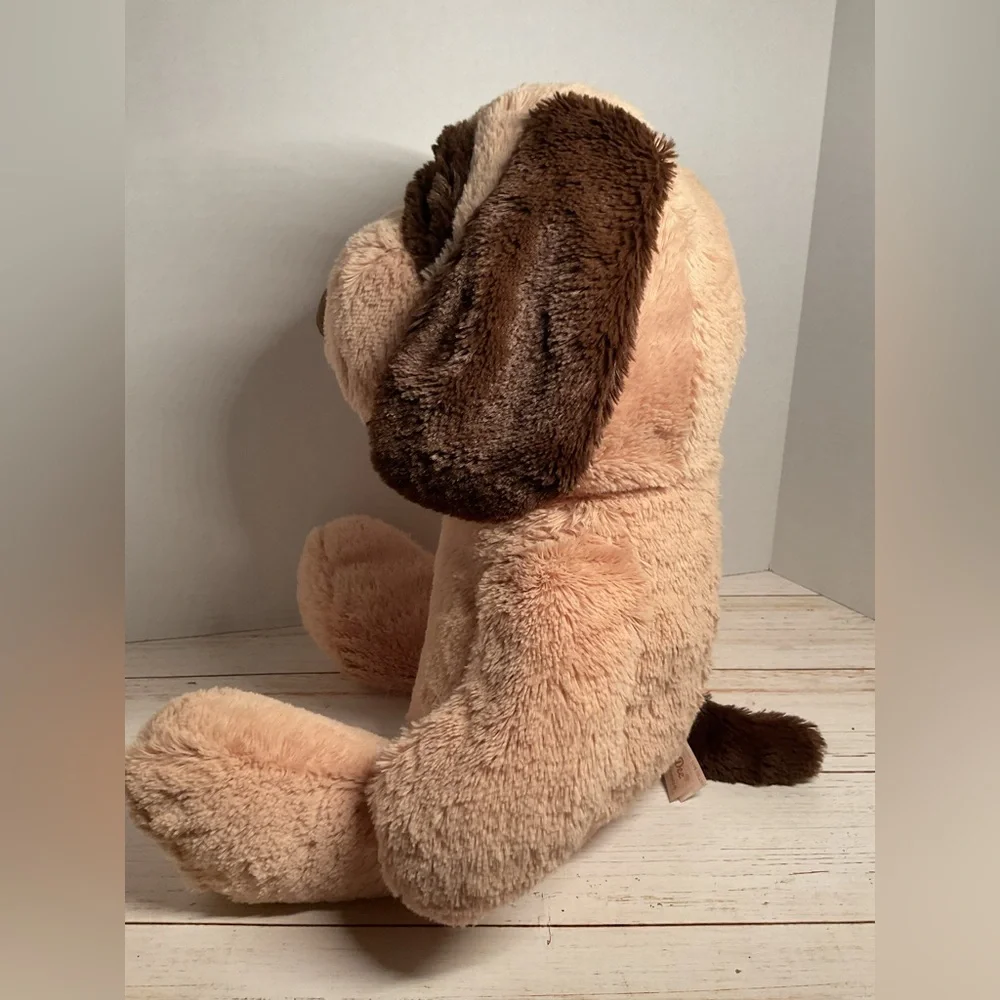 Dan Dee Collectors Choice Plush Tan Puppy Dog With Brown Spots And Heart On Paw